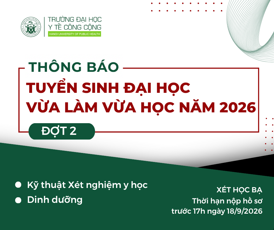 Thông báo tuyển sinh Đại học Vừa làm vừa học đợt 2 năm 2026