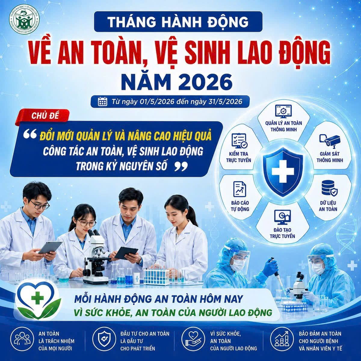HƯỞNG ỨNG THÁNG HÀNH ĐỘNG VỀ AN TOÀN, VỆ SINH LAO ĐỘNG NĂM 2026