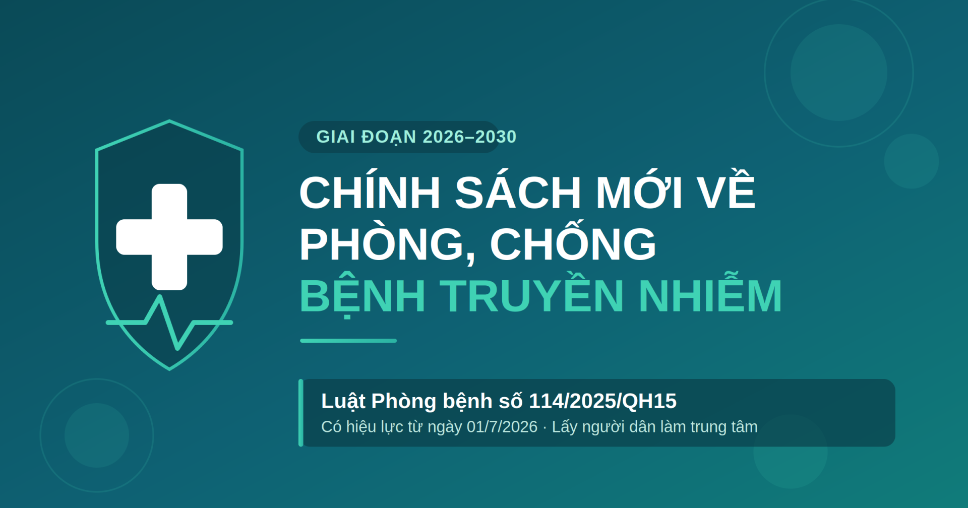 CHÍNH SÁCH Y TẾ · Y TẾ CÔNG CỘNG - Chính sách mới về phòng, chống bệnh truyền nhiễm giai đoạn 2026–2030:  Chủ động phòng bệnh, lấy người dân làm trung tâm