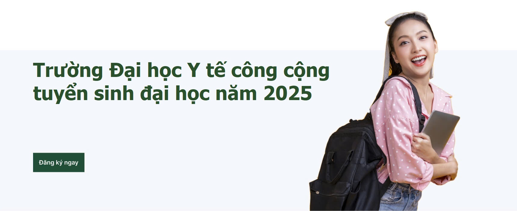 Banner tuyển sinh trường đại học y tế công cộng