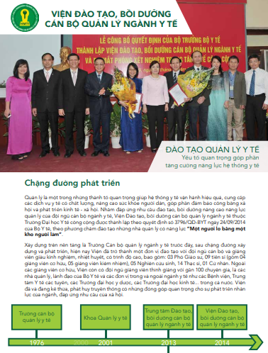 Ấn phẩm Đào tạo quản lý y tế