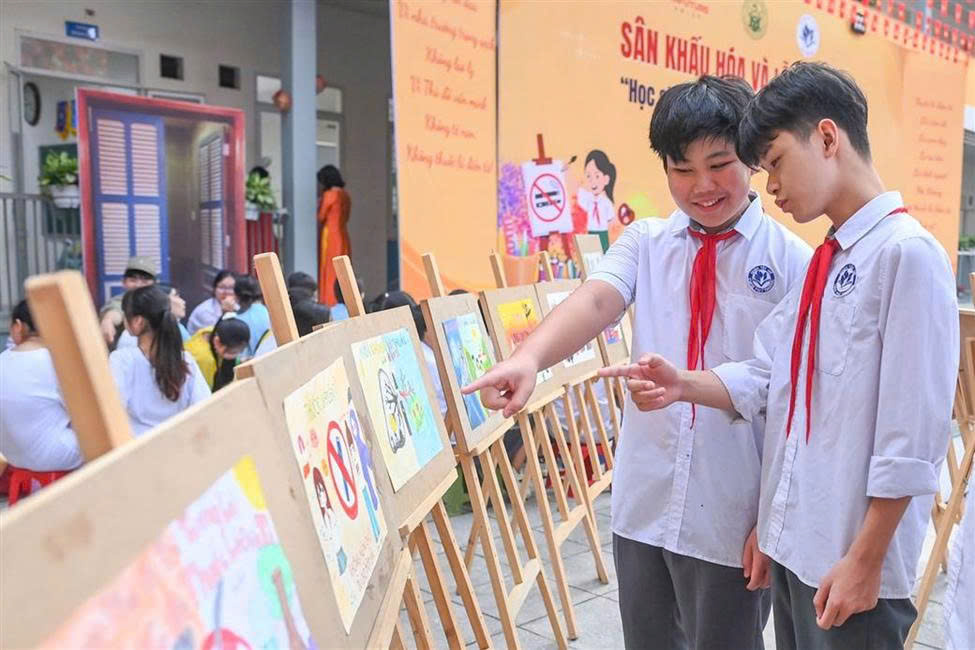 Hành trình lan tỏa thông điệp “Học sinh nói KHÔNG với thuốc lá điện tử” tại Trường THCS tại Hà Nội