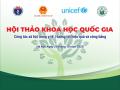 Hội thảo khoa học quốc gia “Công tác xã hội trong y tế: Hướng tới hiệu quả và công bằng”